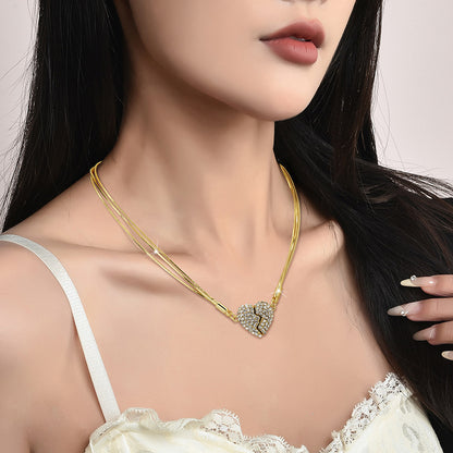 Magnetic Mended Heart Gem Necklace - Fashion Jewelry Magnetic Friendship and Lovers Heart Necklaces Niche